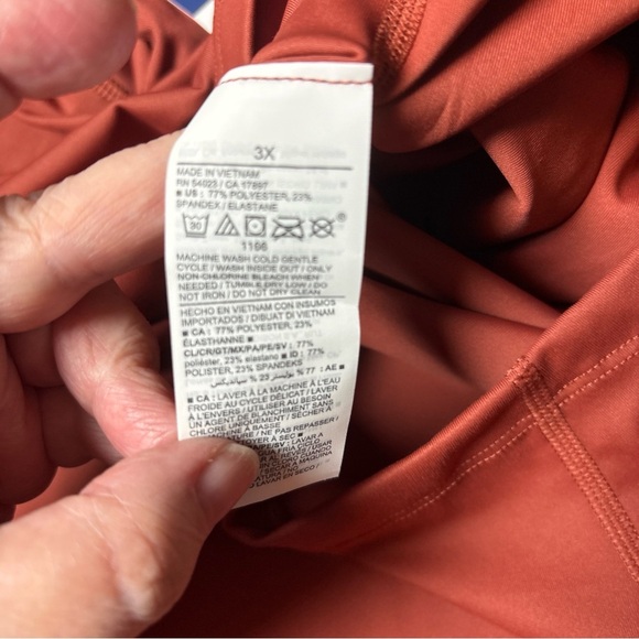 Old Navy Active Powersoft Skort Extra High Rise Go Dry Copper Red Womens Plus 3X - Picture 12 of 16